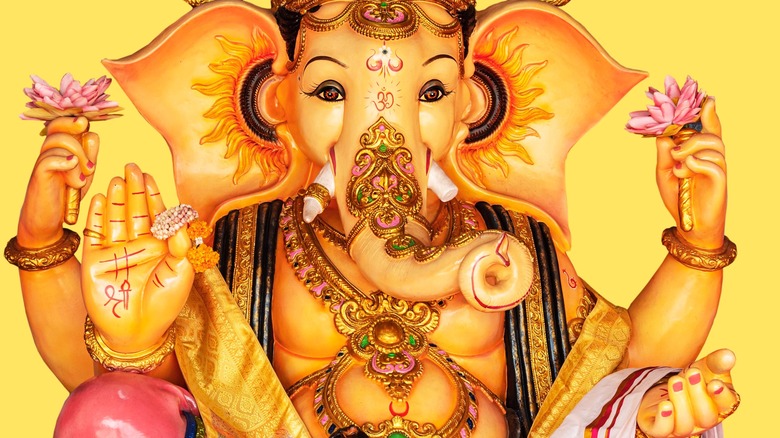 Hindu god Ganesha posing