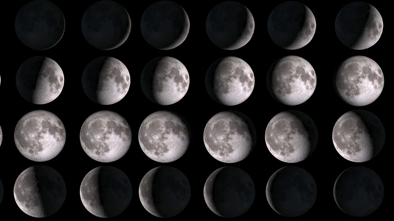 Moon phases across time