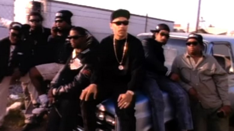Ice-T and posse in "Mind Over Matter" video