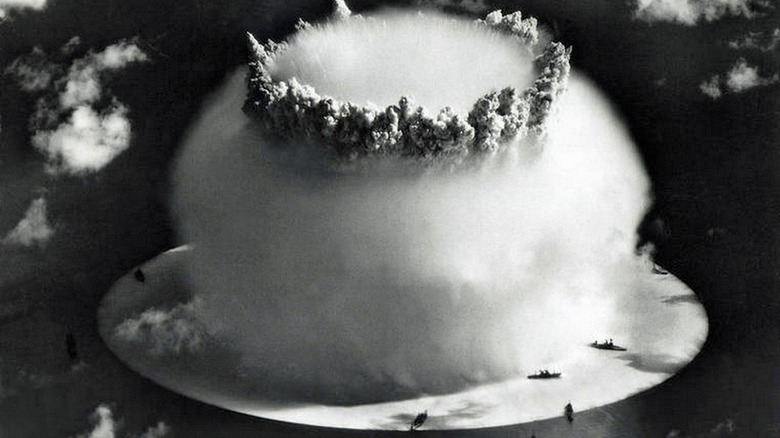 aerial view of a nuclear blast