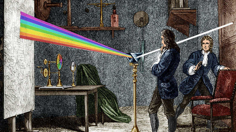 isaac newton experimenting with light