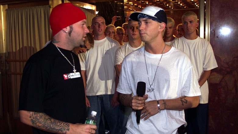 Fred Durst and Eminem talking