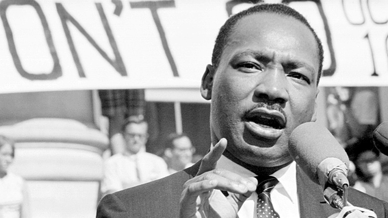 Dr. King gives a speech