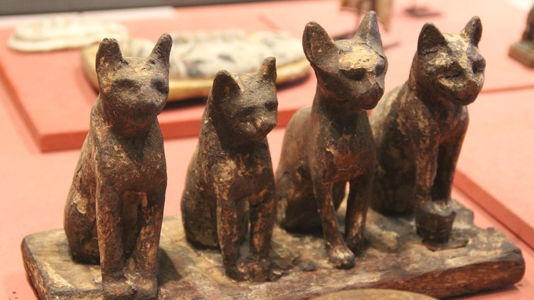 Wooden cats from Ancient Egypt