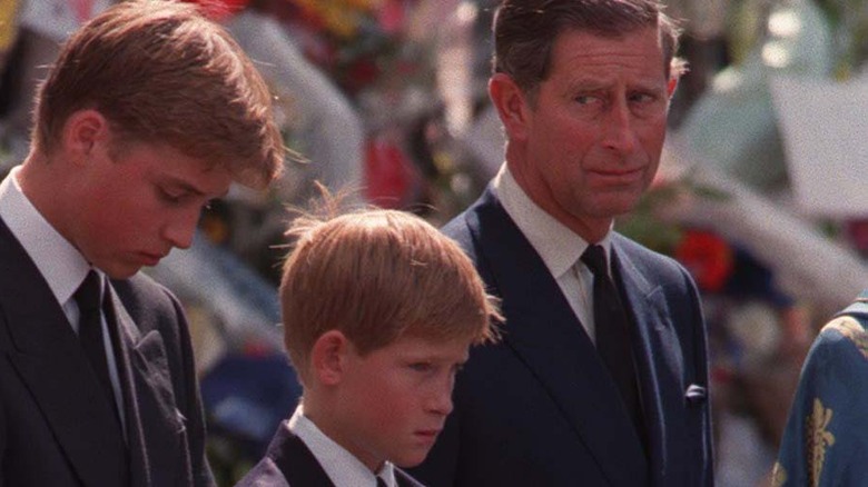 Charles William Harry Diana's funeral