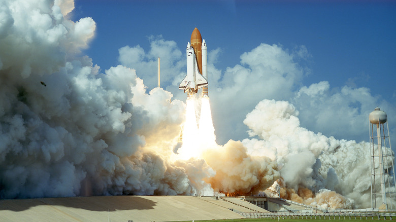 Challenger space shuttle liftoff