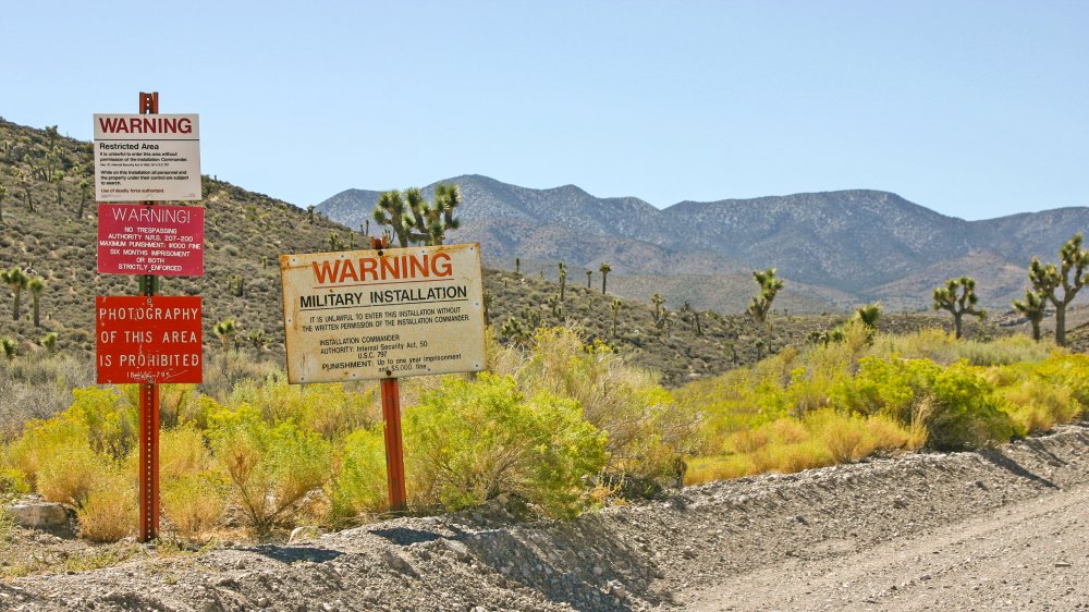 Signs at entrance to Area 51