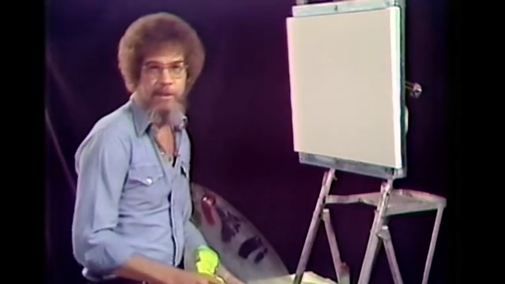 Bob Ross in his first episode of The Joy of Painting
