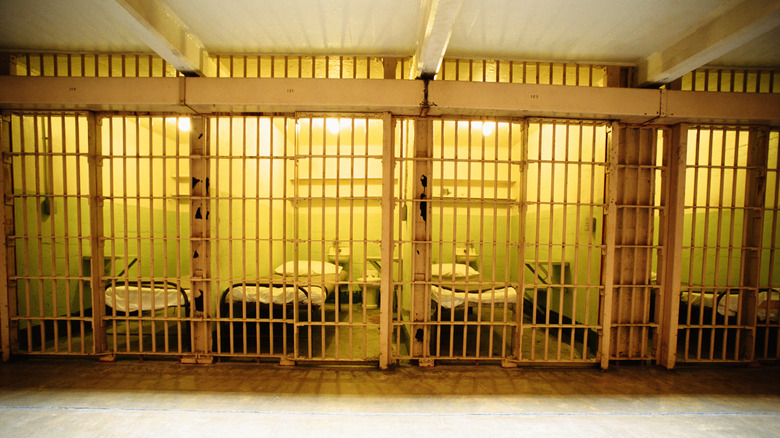 Yellow prison cells empty