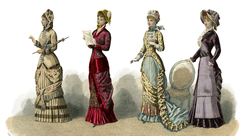 Ladies dresses circa 1880