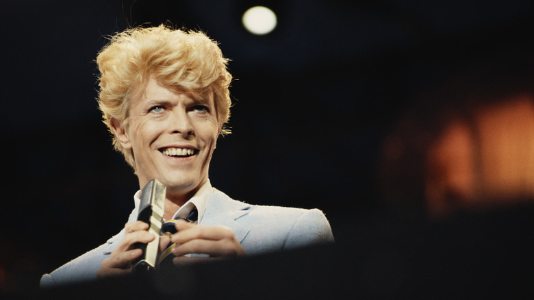 David Bowie smiling
