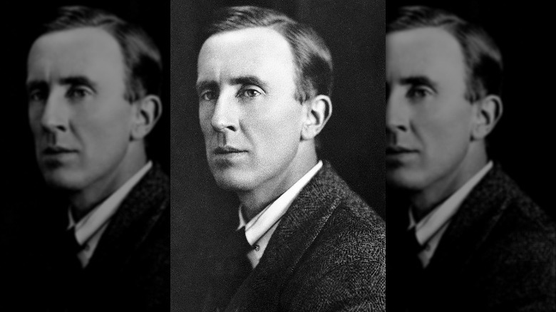 Portrait of J.R.R. Tolkien facing side