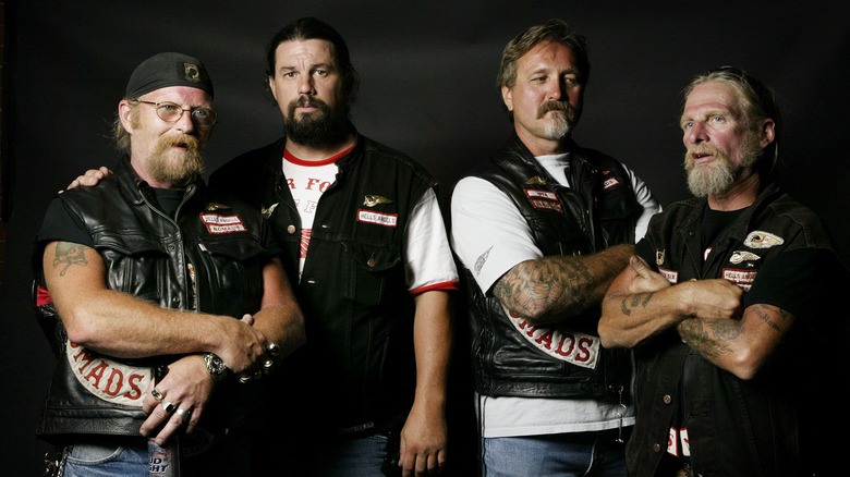 Hells Angels members at a party in 2003