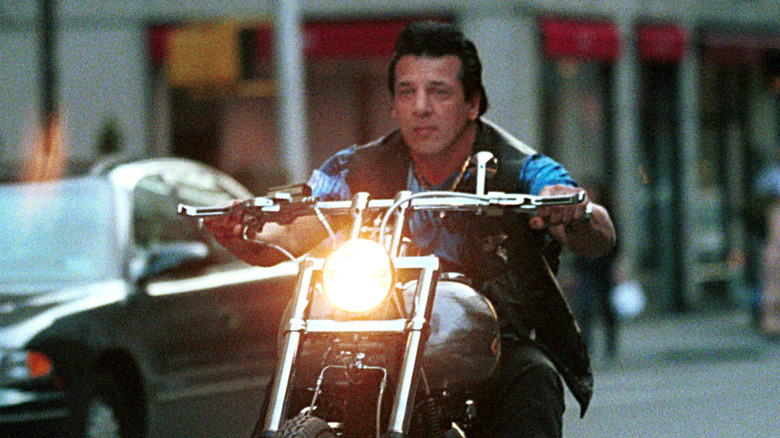 Former Hells Angels president Chuck Zito riding in 2000
