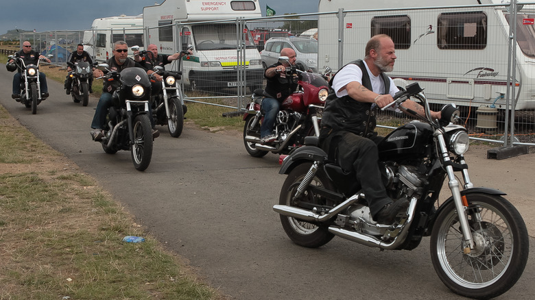 Hells Angels riding in the U.K. in 2011