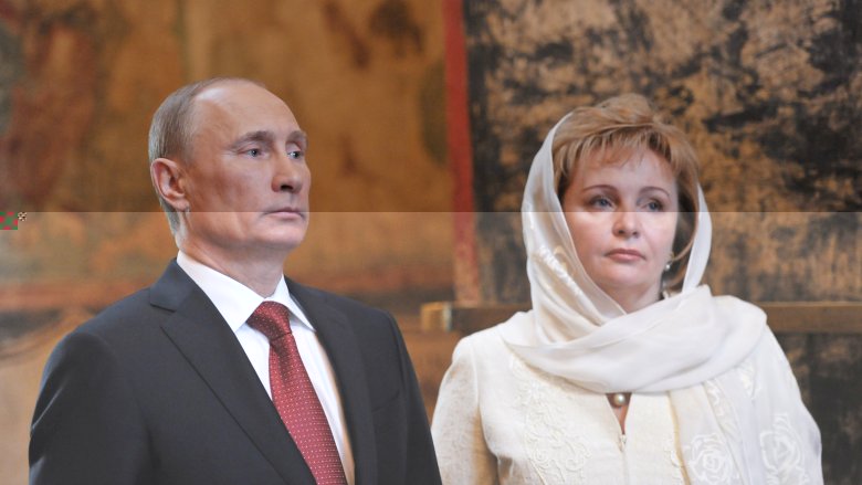 Vladimir Putin with wife