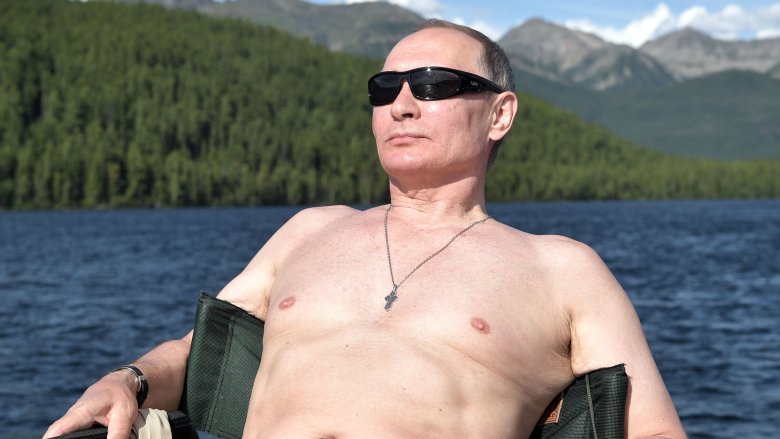 Vladimir Putin wearing sunglasses