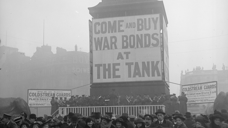 War bonds sign Trafalgar Square