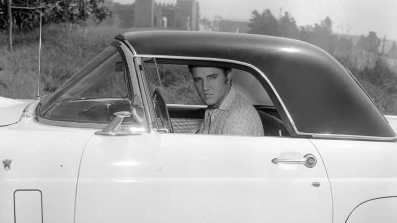 Elvis in car
