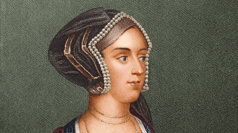 Hand-colored engraving of Anne Boleyn