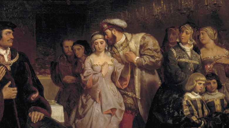 Henry VIII speaking to Anne Boleyn painting