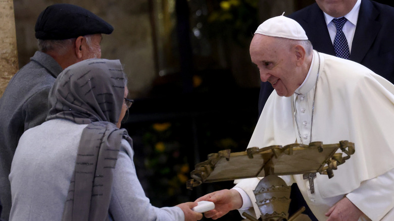 Pope Francis welcomes the tired, hungry, and poor