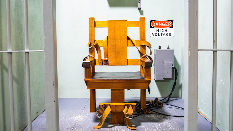 electric chair in prison cell