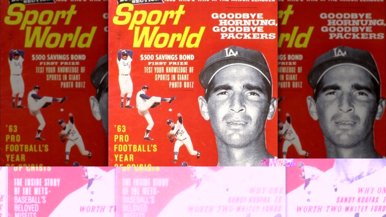 Sandy Koufax on the cover of a magazine