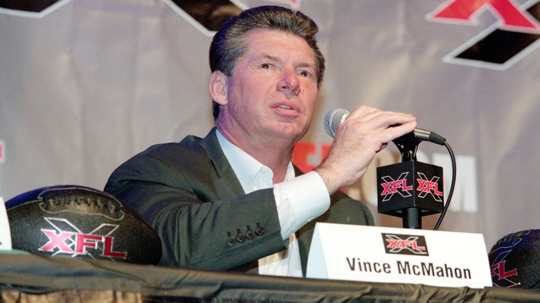 Vince McMahon at XFL press conference