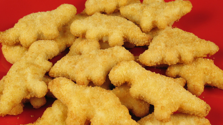 Dinosaur chicken nuggets