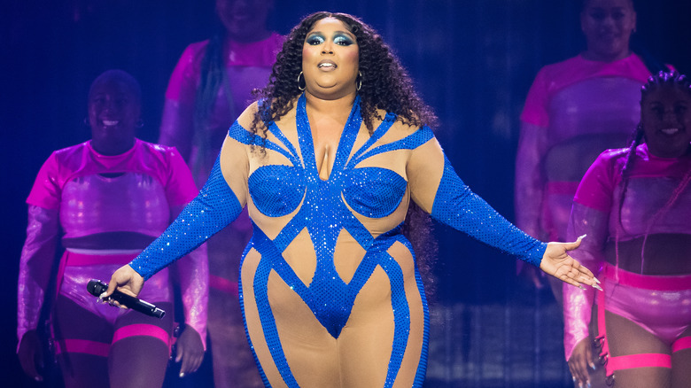 Lizzo sparkles on stage