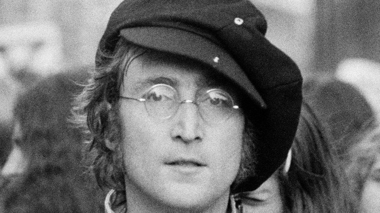 John Lennon wearing hat 