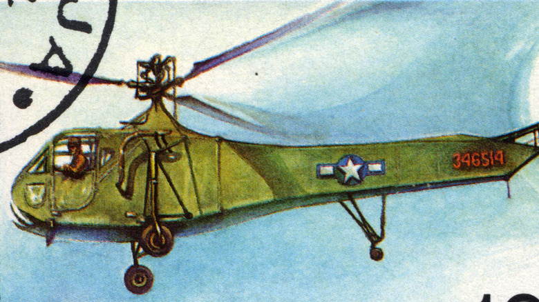 Bulgarian stamp showing the Sikorsky R-4