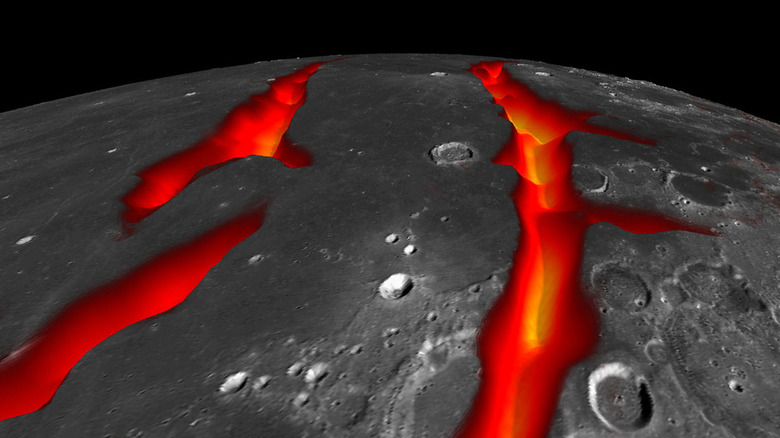volcanic valleys on the moon