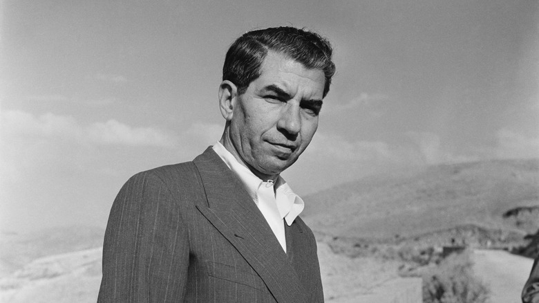 Lucky Luciano black and white photo