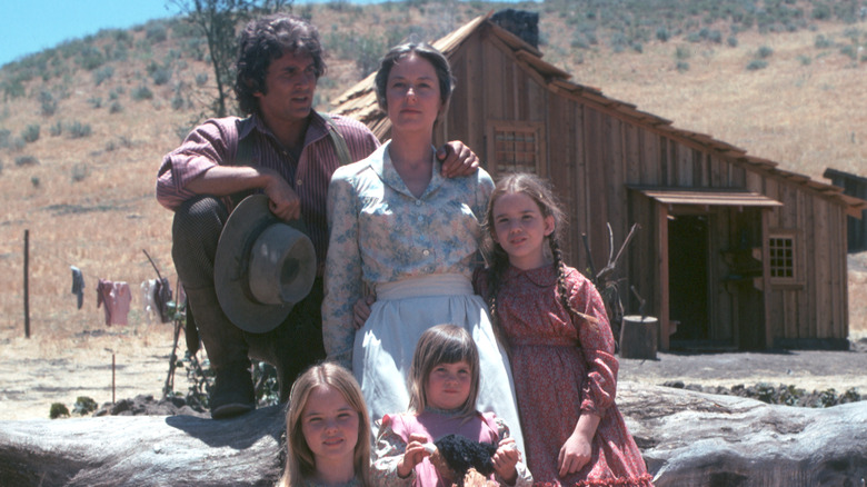 Michael Landon with Little House on the Prairie cast