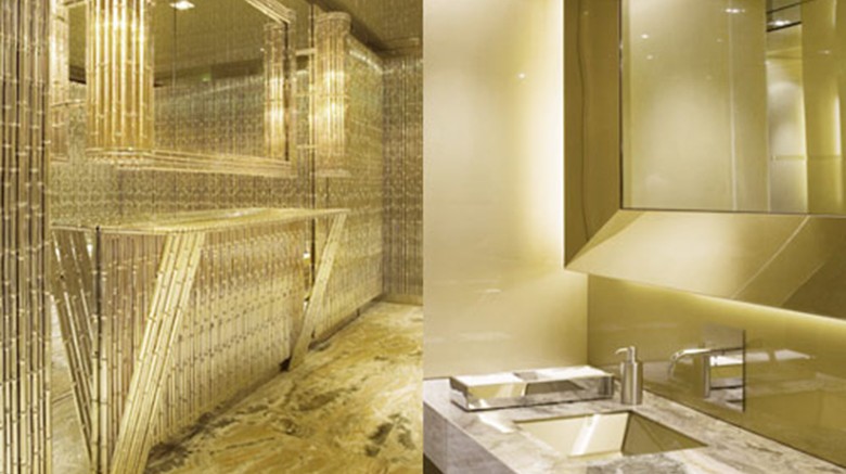Golden bathroom - Milan, Italy