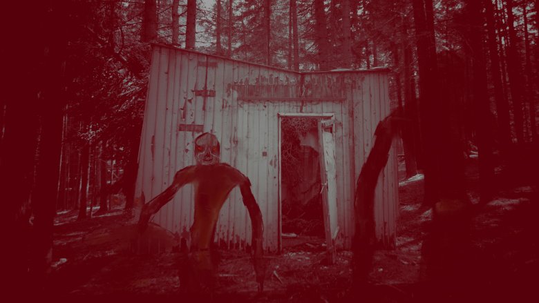 creepy forest shack