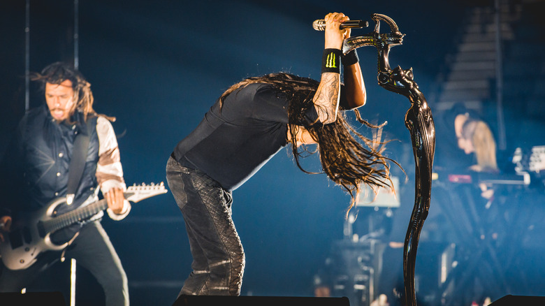 Korn performing onstage