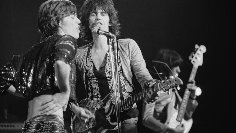Mick Jagger and Keith Richards onstage
