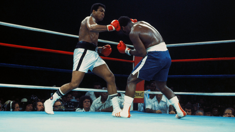 Muhammad Ali fighting Joe Frazier