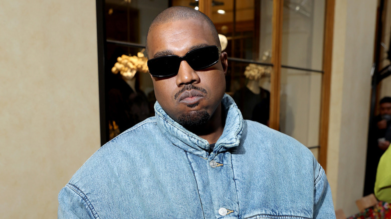 Kanye West at Paris Fashion Week 2022
