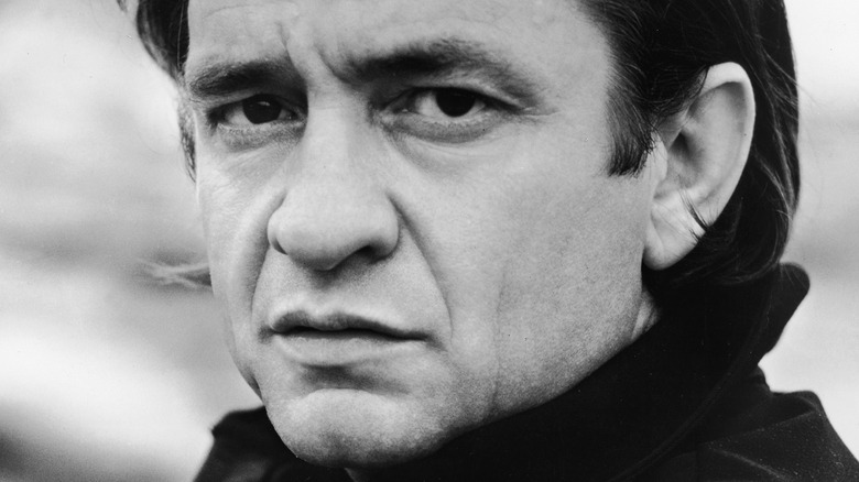 Johnny Cash looking at the camera