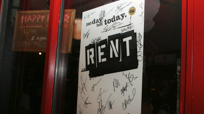 Rent theater sign