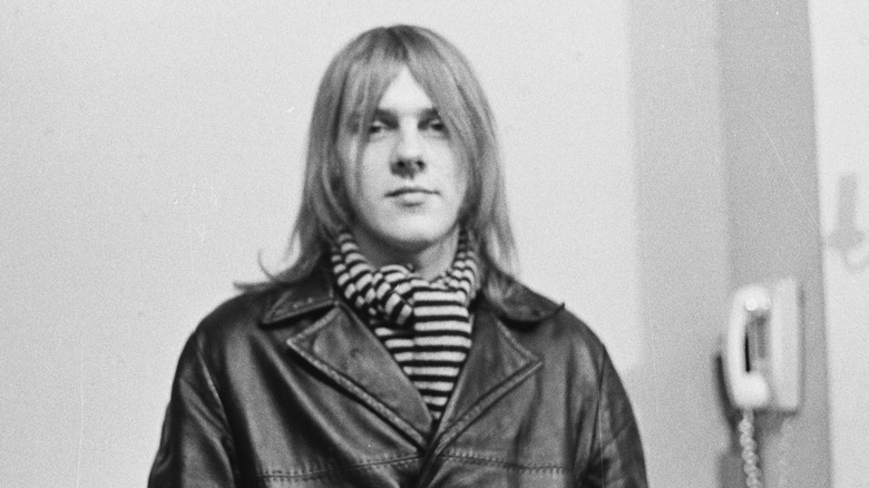 Dennis Thompson long hair leather jacket scarf '60s