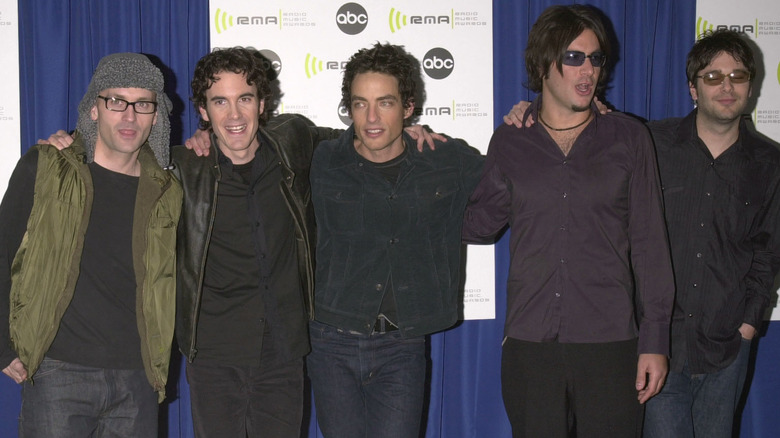 The Wallflowers posing at an event