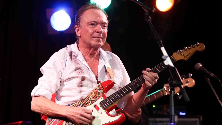 David Cassidy playing guitar onstage