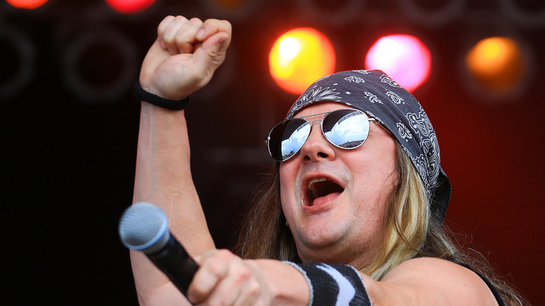 Johnny Solinger of Skid Row performing onstage