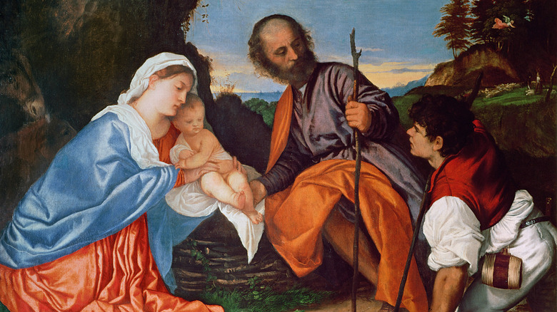 holy family and shepherd