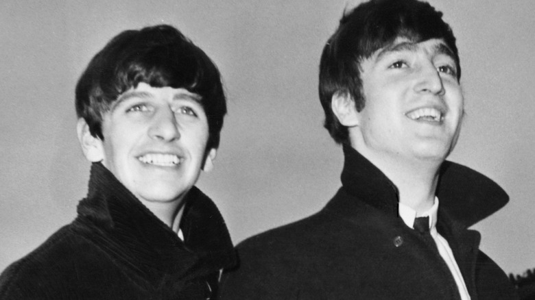 Ringo Star John Lennon smiling
